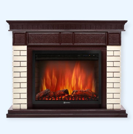 Bricks 25 камень бежевый, шпон темный дуб (1202848) Firelight Портал